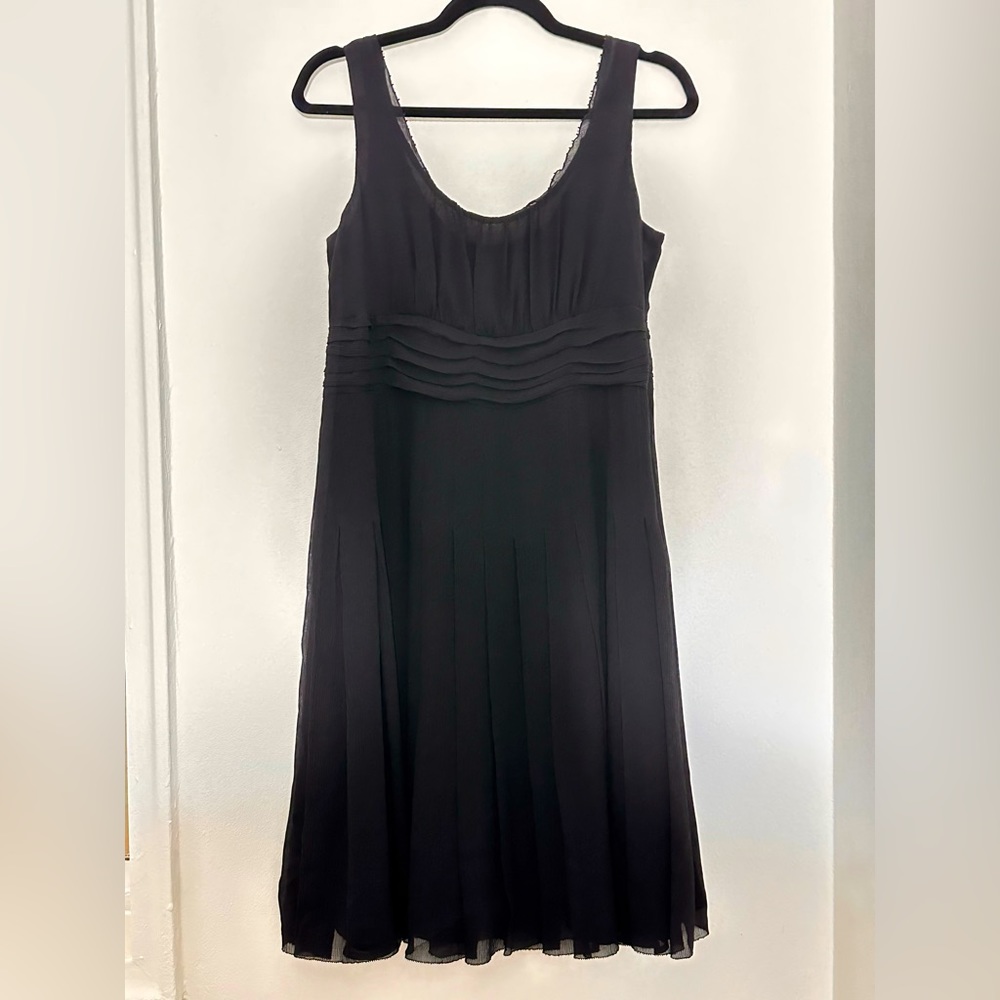 Silk black fully lined dress size 4 by Sigrid Olsen.